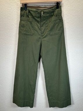 Maeve Anthropologie The Colette Size 29 Wide Leg Pants Cropped Preppy Coastal